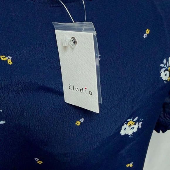 Elodie Navy Floral Button-Front Blouse – Size S – NWT - Picture 5 of 9